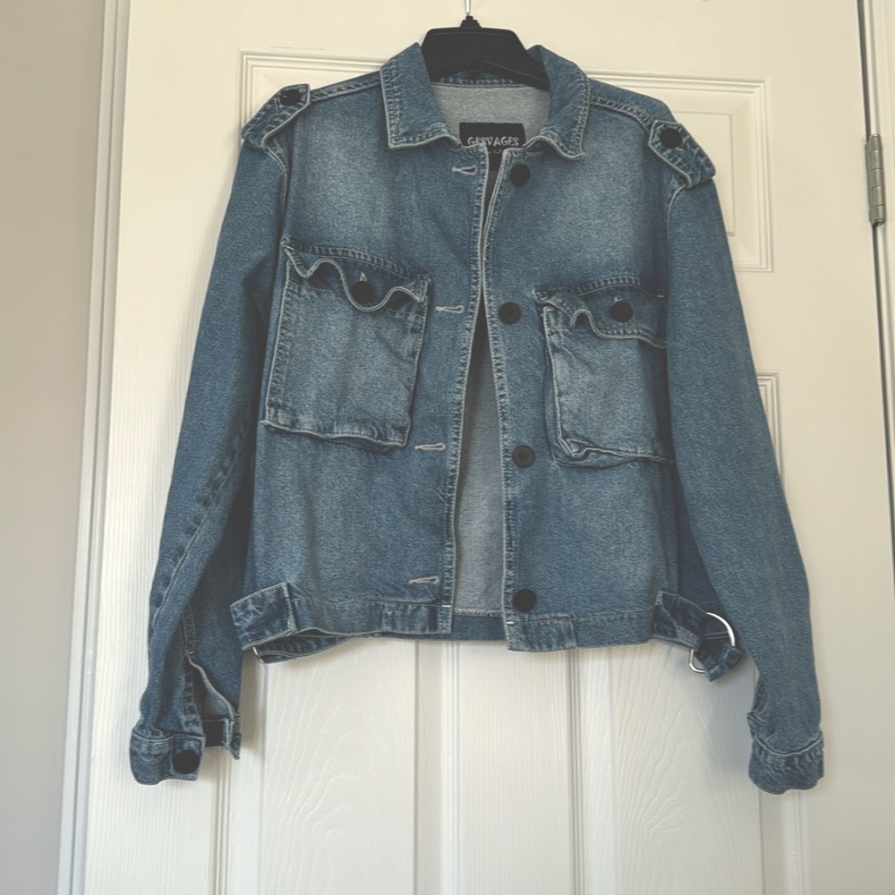 Boutique imported jean jacket size s but oversized